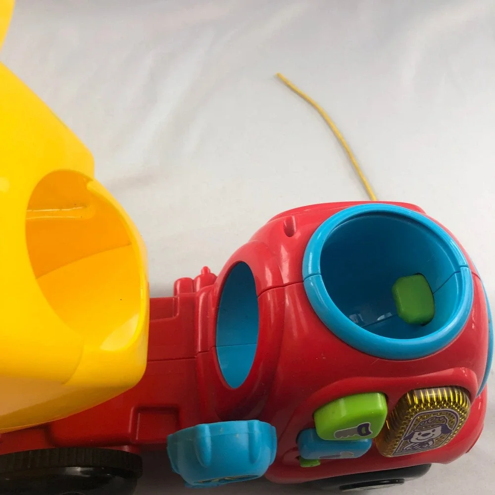 VTech Drop and Go Dump Truck Red Yellow Toddler Learning Toy Pull Along Truck
